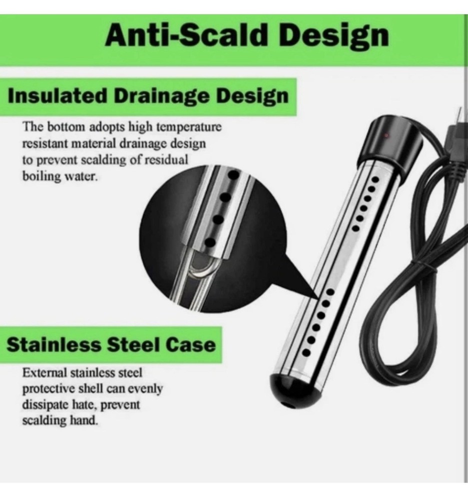 2000W Immersion Water Heater 110-125V Portable Electric Fast Heat - New