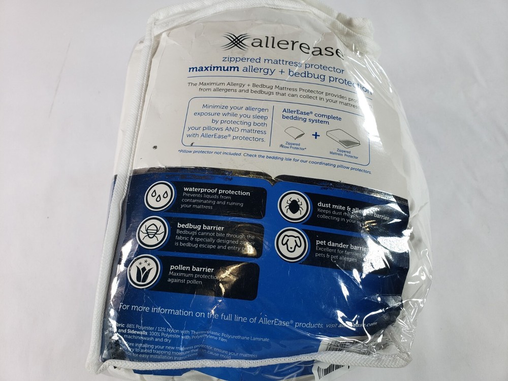 AllerEase Waterproof Maximum Allergy Mattress Protector King Size Amazon Return