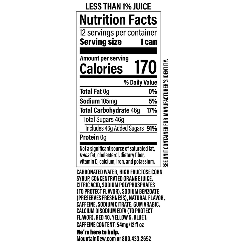 Mountain Dew Code Red Cherry Flavored Soda Pop 12 fl oz 12 Pack Cans