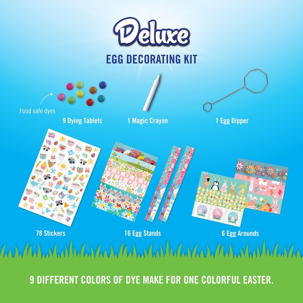 Deluxe Egg Decorating Kit Bundle Includes Deluxe Kit, 2 Egg Dippers, 5 Color ...