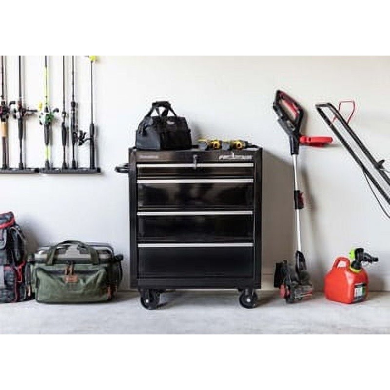 26 Inch 4 Drawer Tool Chest Heavy Duty Mobile Storage Organizer Locking System