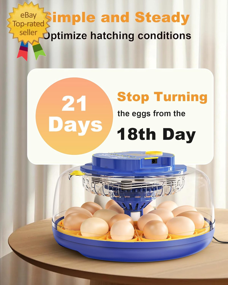 18 Chicken Egg Incubators for Hatching Eggs: Egg Incubator with Automatic Egg