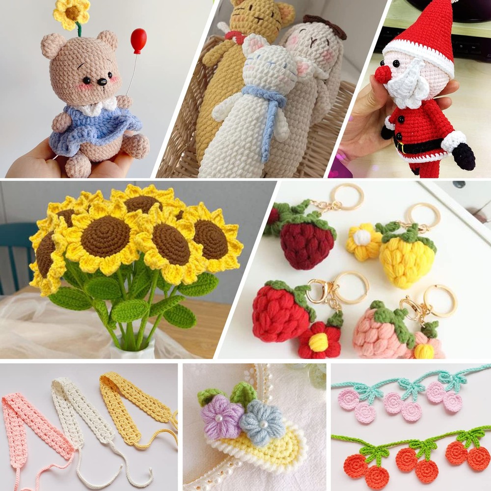 XSEINO Crochet Kit with Step-by-Step Video Tutorials，Premium Bundle Includes ...