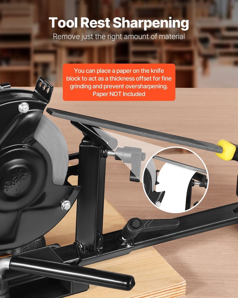 Multi-Grind Jig for 6" & 8" Bench Grinder - Adjustable Tool Rest Support