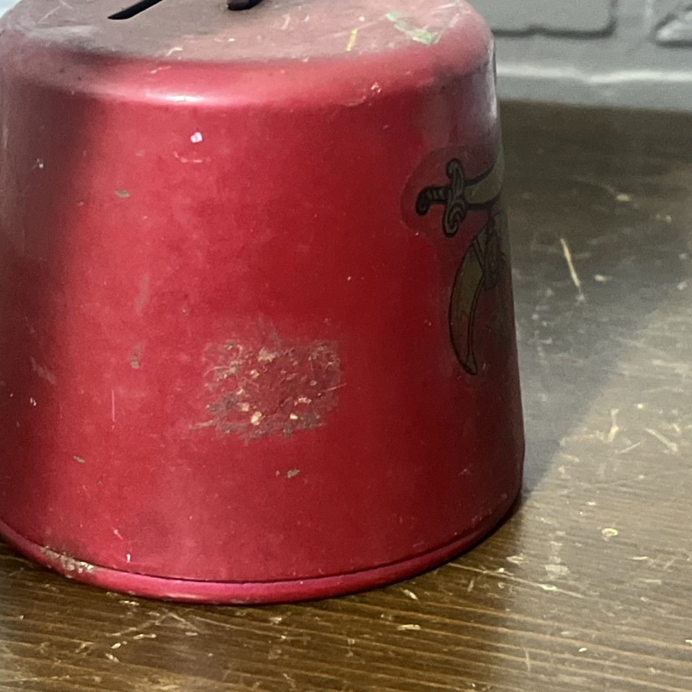 Shriner Masonic Hats Coin Banks Red