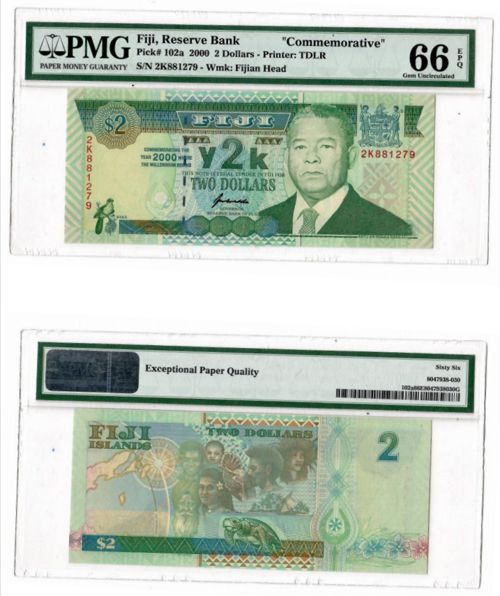Fiji_Commemorative__2 Dollars_2000_PMG_2K881279