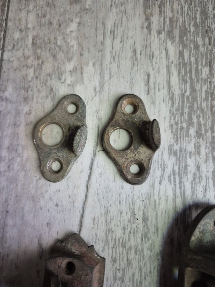 Antique Ice Box Brass Hinges Latches Pulls Hardware 14 PC Lot READ DESCRIPTION