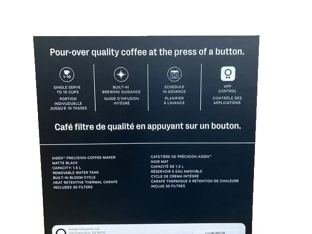 Fellow Aiden Precision Coffee Maker Programmable Brewer with Temperature Control