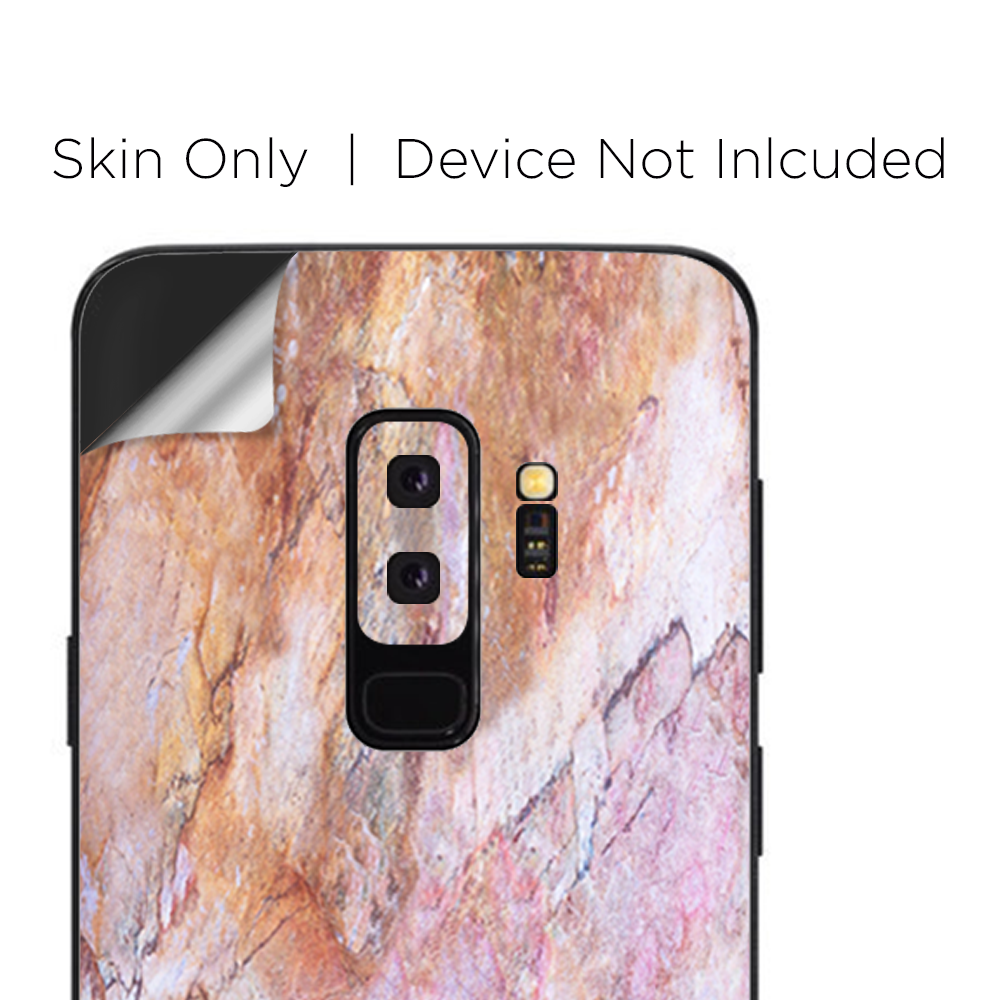 Samsung Galaxy S9 Plus Skins Decals - Rose Peach Pink Marble Pattern