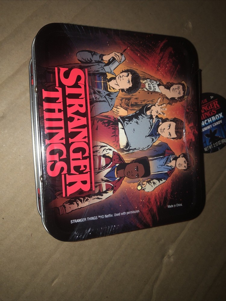 Stranger Things Mini Metal 5" Tin Lunchbox With Gummies Inside Netflix