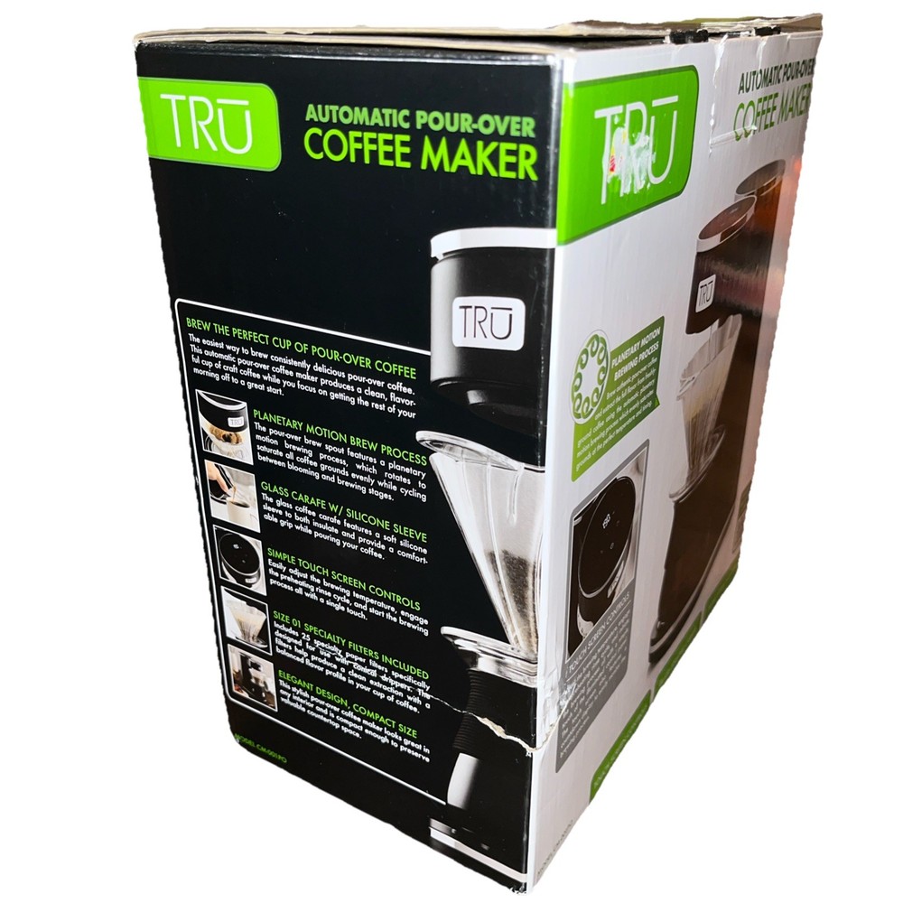 TRU Automatic Pour Over Digital Control Coffee Maker Optimized Brew Program _I2