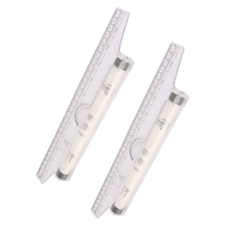 12 Inch Enginering Architect Metric Parallel Drafting Drawing Rolling Ruler 2pcs