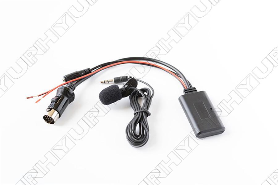 Car Bluetooth AUX Cable Adapter Wireless Handfree Microphone For 13Pin CD Stereo