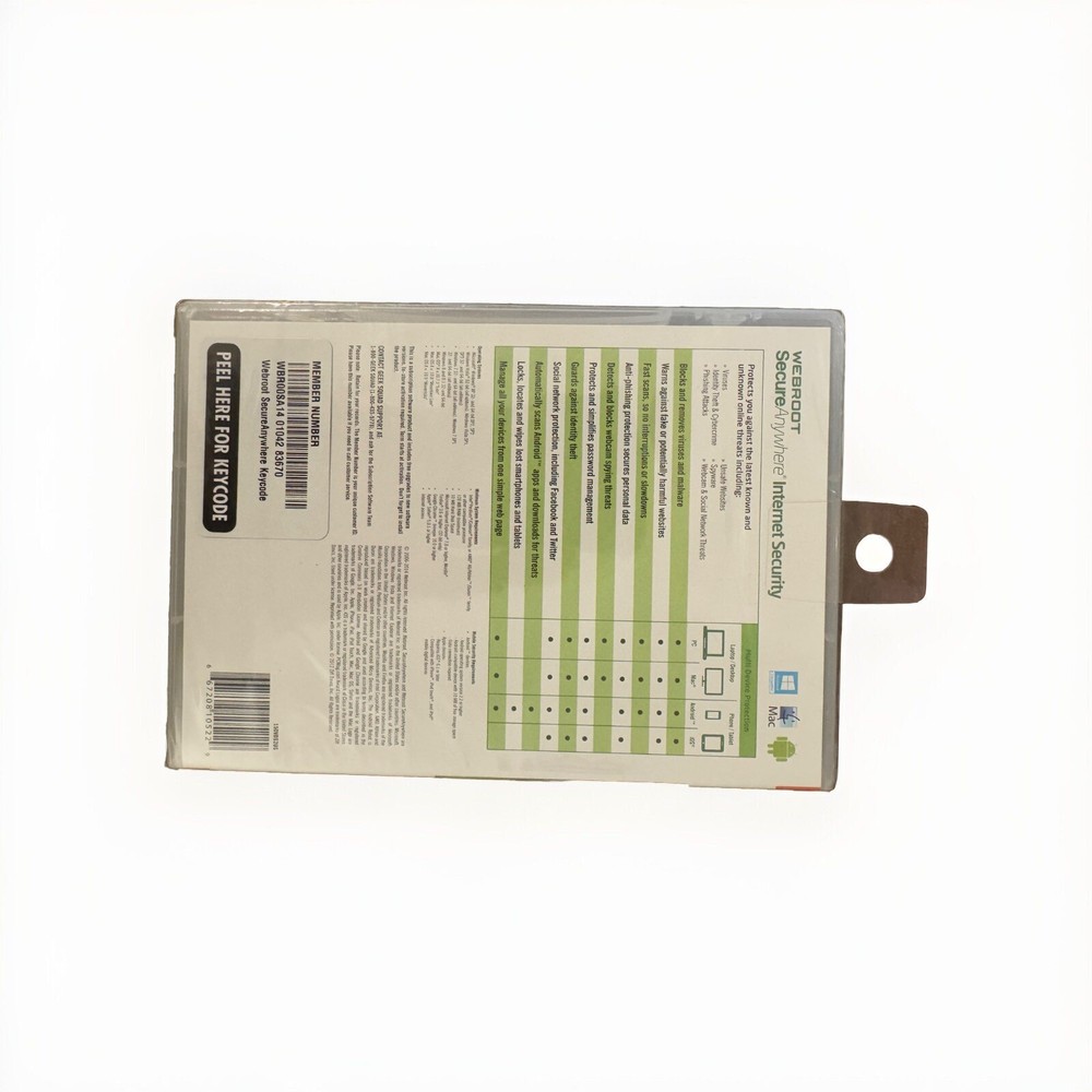 WEBROOT SecureAnywhere Internet Security PLUS - 3 Devices / 1 Year Subscr