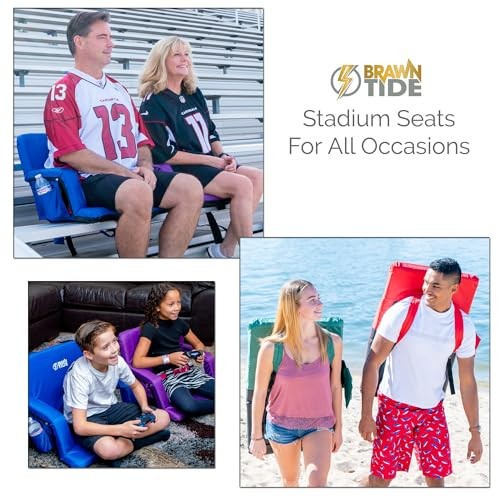 Stadium Seat with Back Support - Comfy Regular - Width 20.5 Inches 1 Black