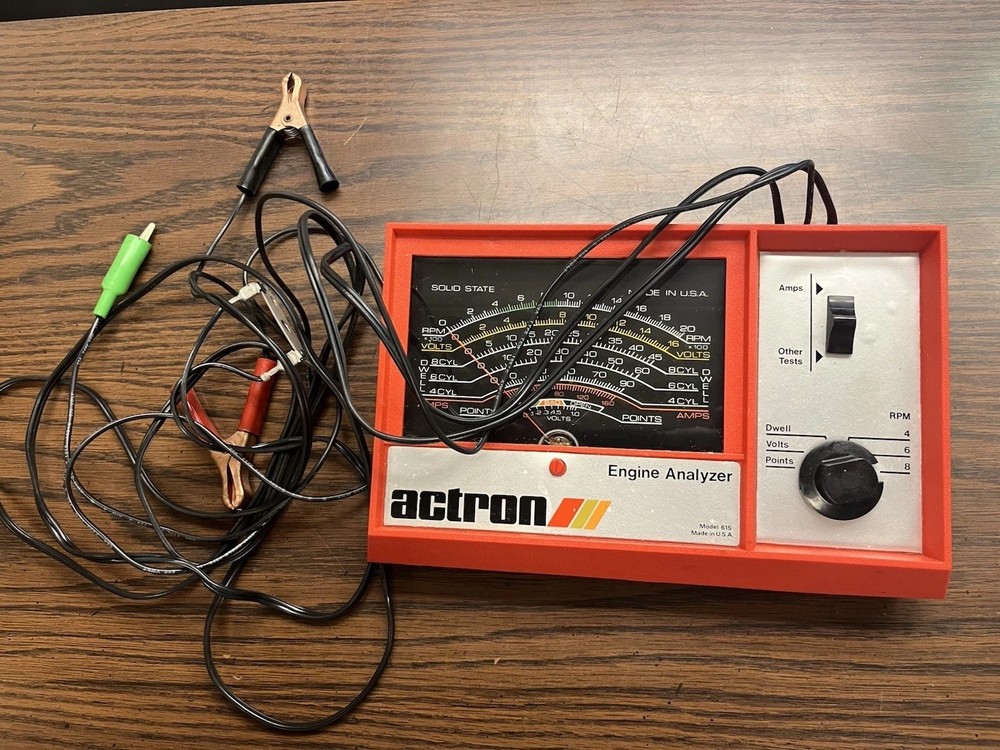 Vintage Actron Engine Analyzer with Box and Manual
