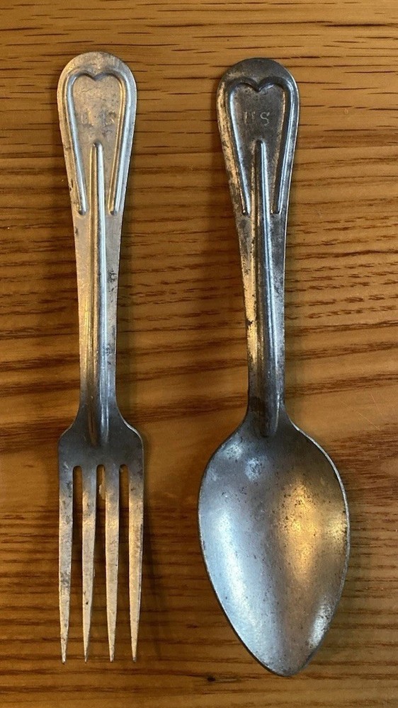 WWI US Military Fork & Spoon 1918