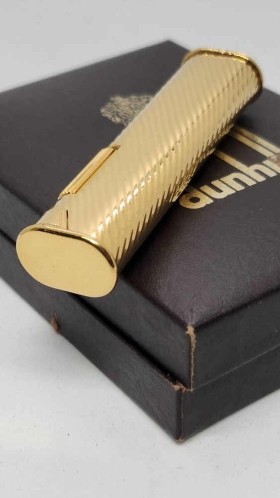 Overhauled Dunhill Gas lighter Gold with box