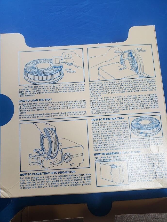 Two 1960's Montgomery Ward 100 Slide Wheel Trays 67-3473