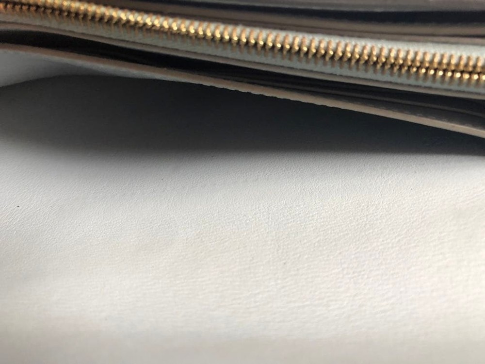 CELINE Gray Long Wallet Leather