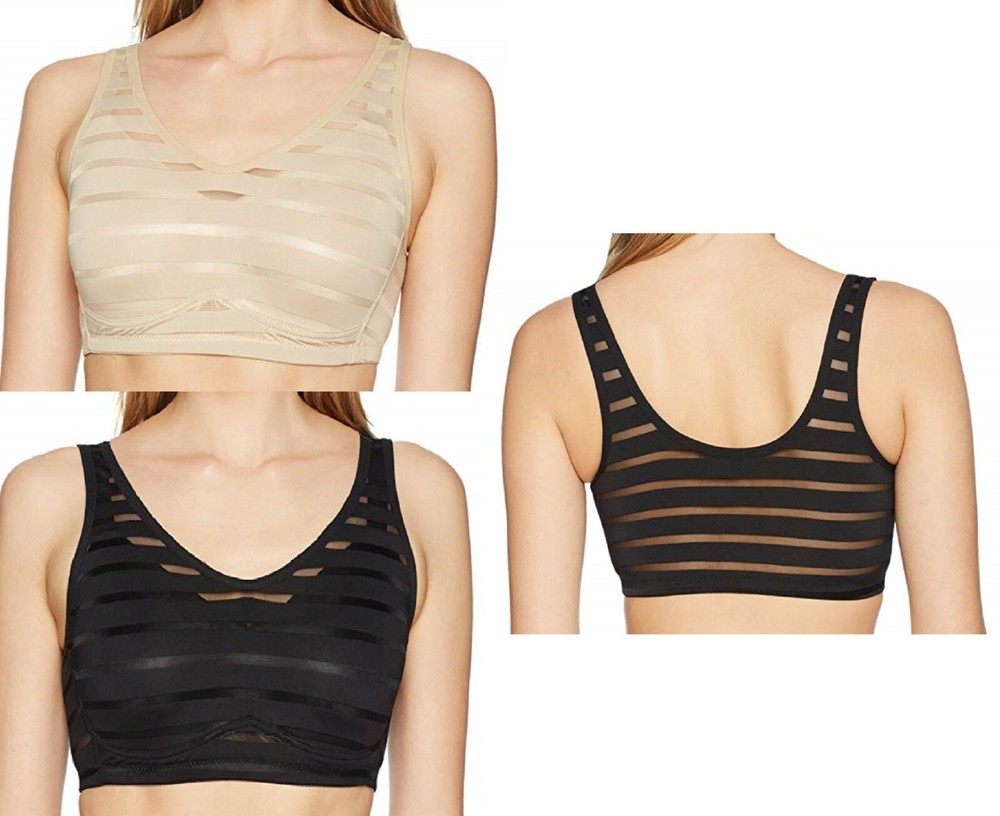Rhonda Shear Mesh Stripe Molded Bra