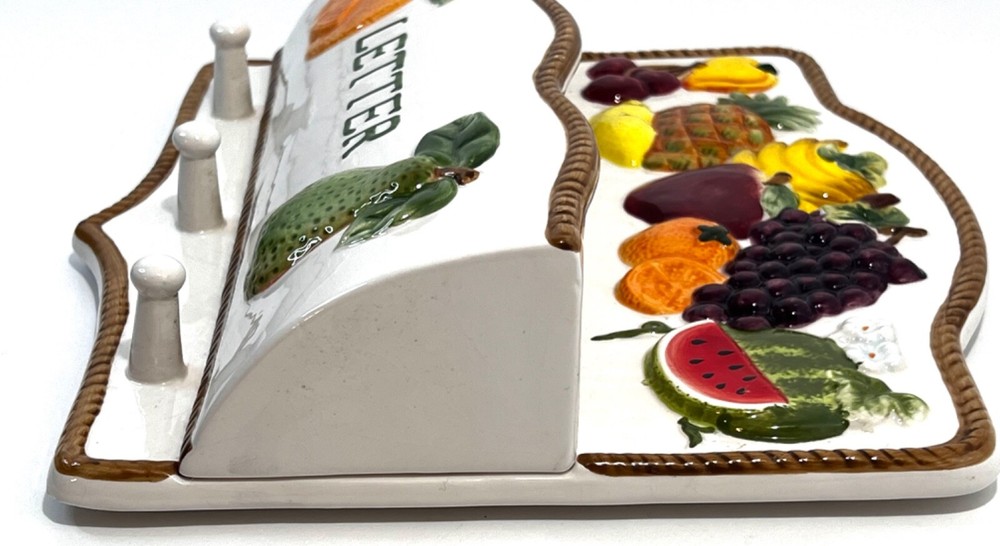 KK Fruit Paradise Mixed Fruit Ceramic Key & Mail Holder