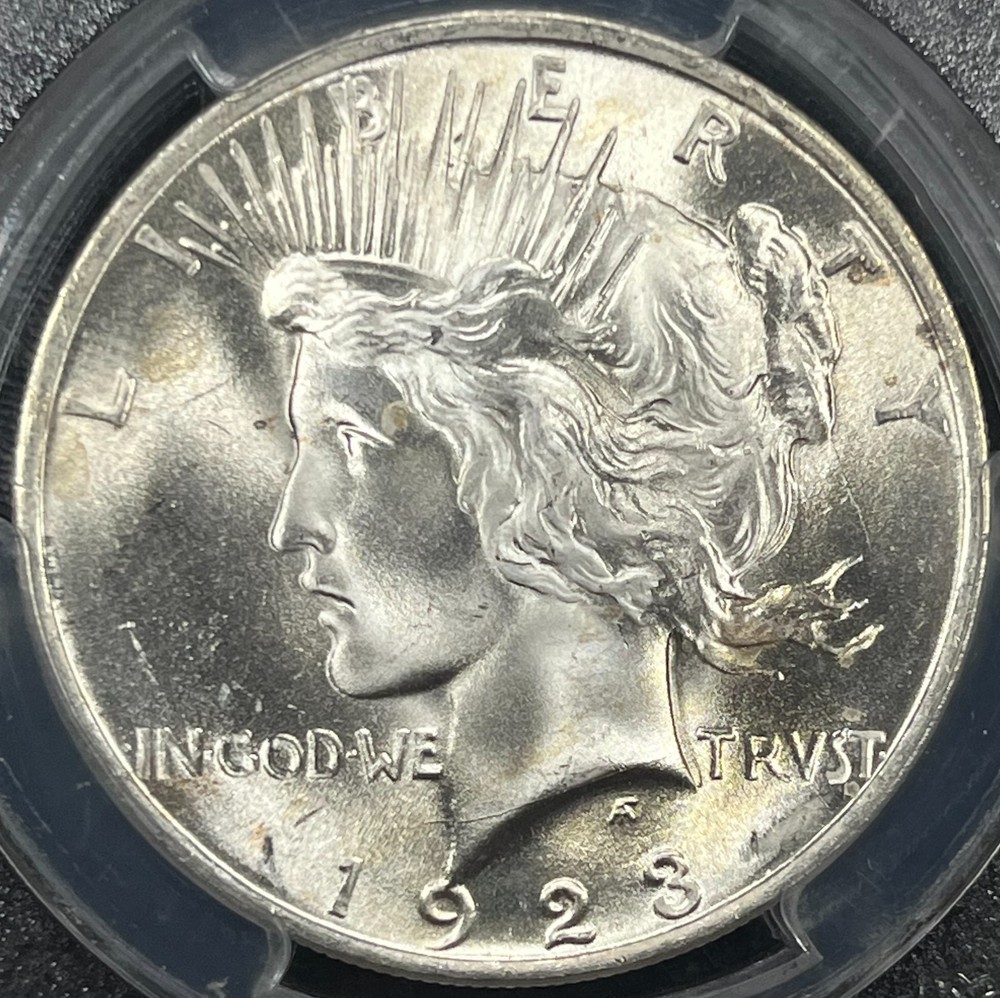 1923 PCGS MS66 CAC Silver Peace $1