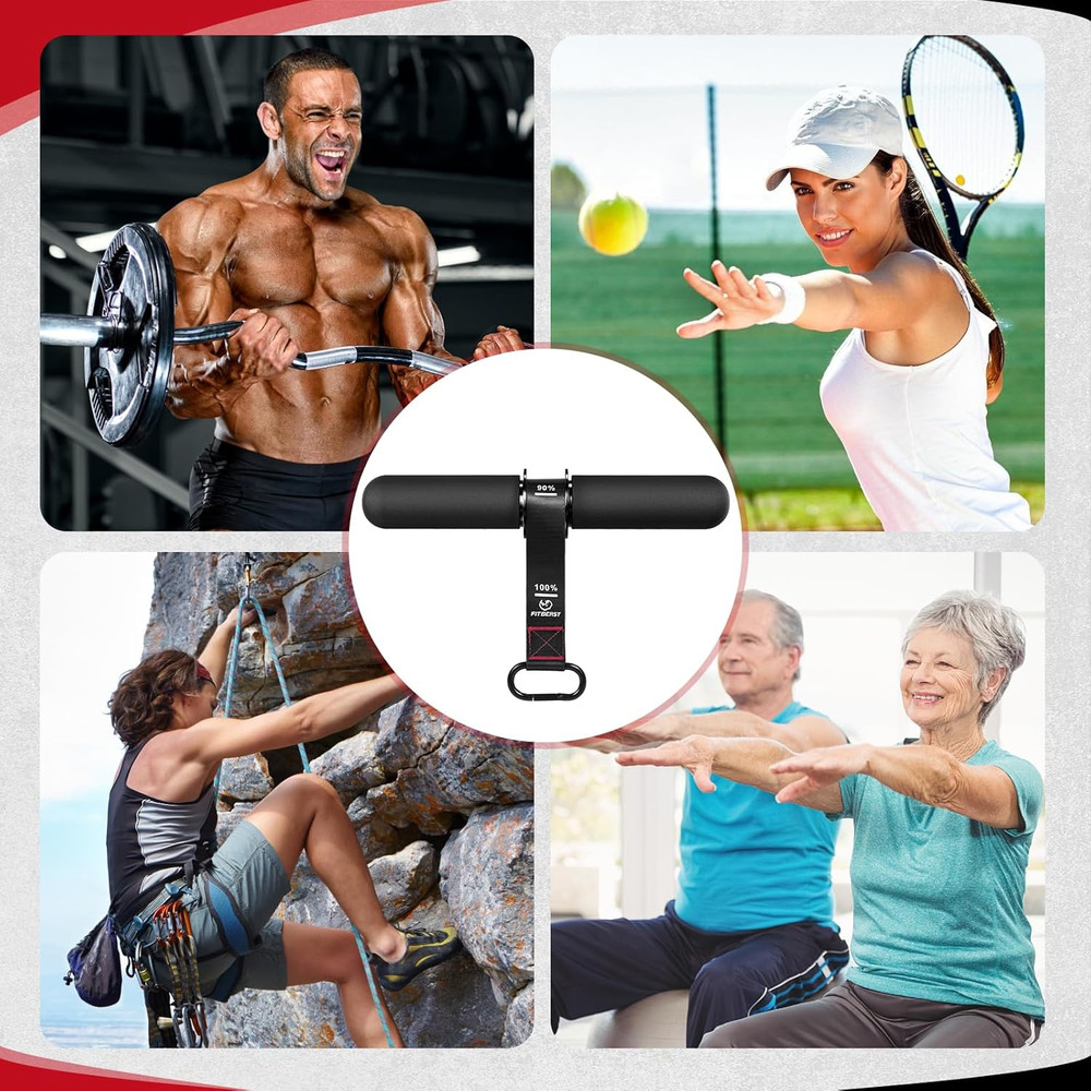 Forearm Strengthener & Forearm Exerciser, Wrist Roller with Thicker Handle, Fore