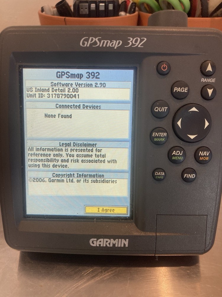 Garmin GPSMAP 392 GPS ChartPlotter W/SW Florida Bluechart Chip Antenna & Mount