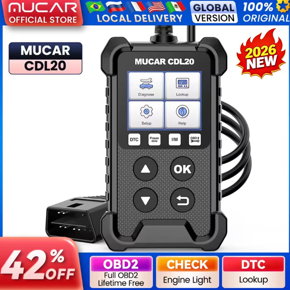 2026 MUCAR CDL20 Car OBD2 EOBD Fault Code Reader Engine Diagnostic Scanner Tool