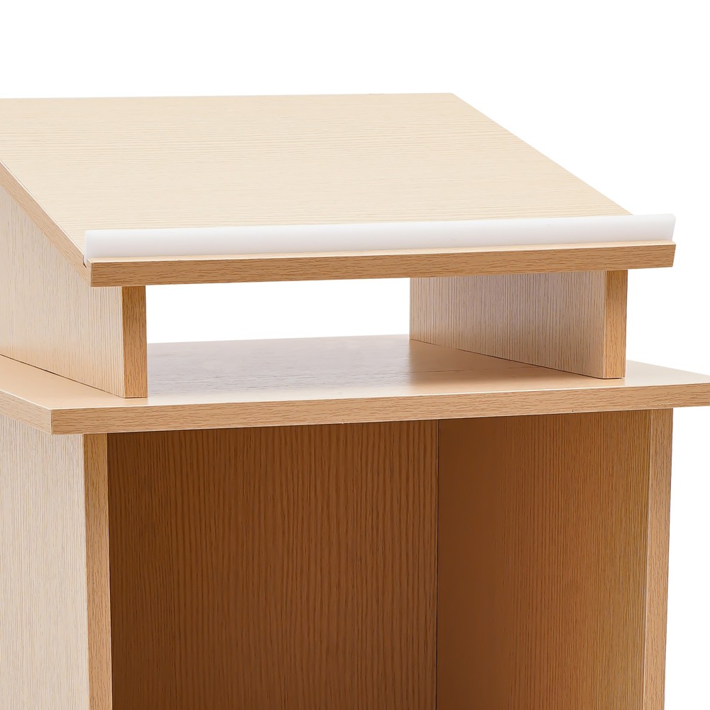 Portable Movable Desk for Presentations | Adjustable Height & Easy Mobility