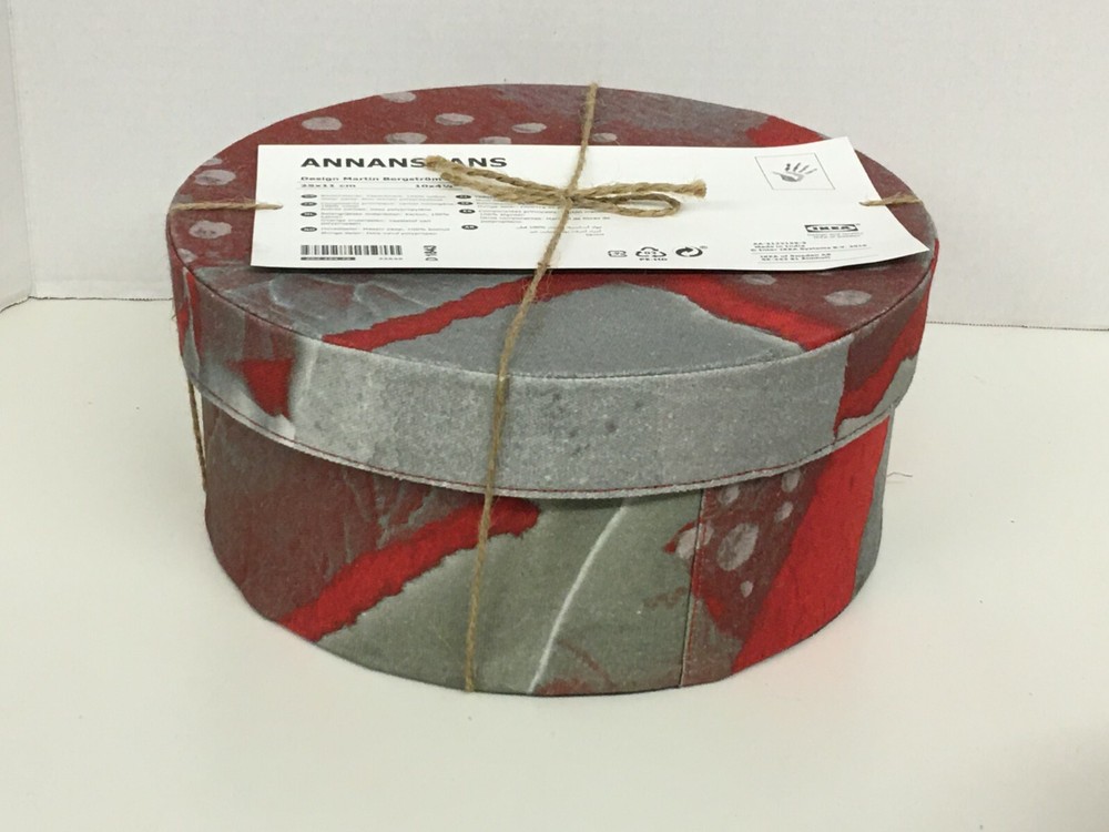 IKEA ANNANSTANS Box with lid, handmade red NEW