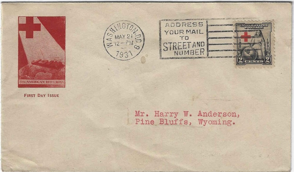 FDC   # 702-5B   --   Red Cross  -- Gorham   ---  1931