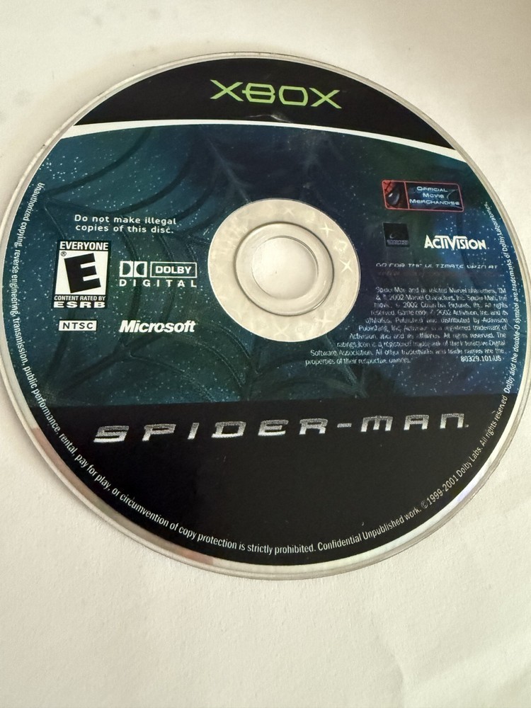 Spider-Man (Microsoft Xbox) DISC ONLY NO TRACKING (#2616)