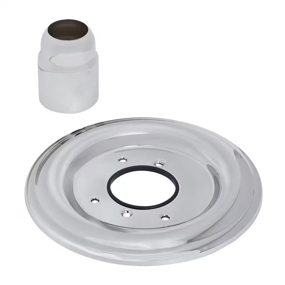 Bath/Shower Escutcheon Kit, Polished Chrome