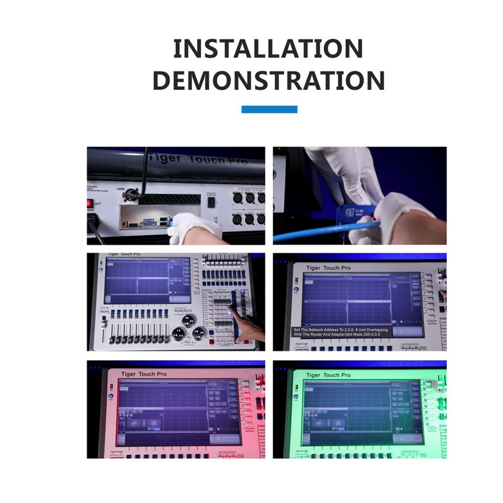 ArtNet To DMX Controller Bi-directional ArtNet DMX Ethernet Lighting Controller