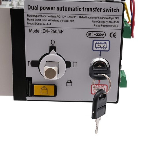 4-Pole Industrial Transfer Switch Dual Power Automatic Generator Transfer Switch