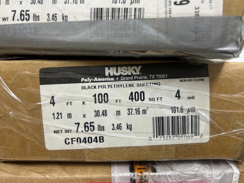 4 ft. x 100 ft. Black 4 mil Plastic Sheeting