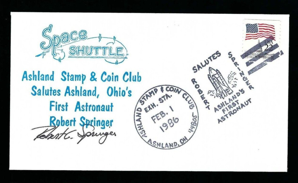 Robert Springer signed cover NASA Shuttle Astronaut