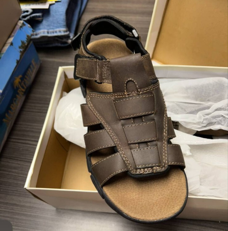 Covington Brown Men's Sandals - Size 8
