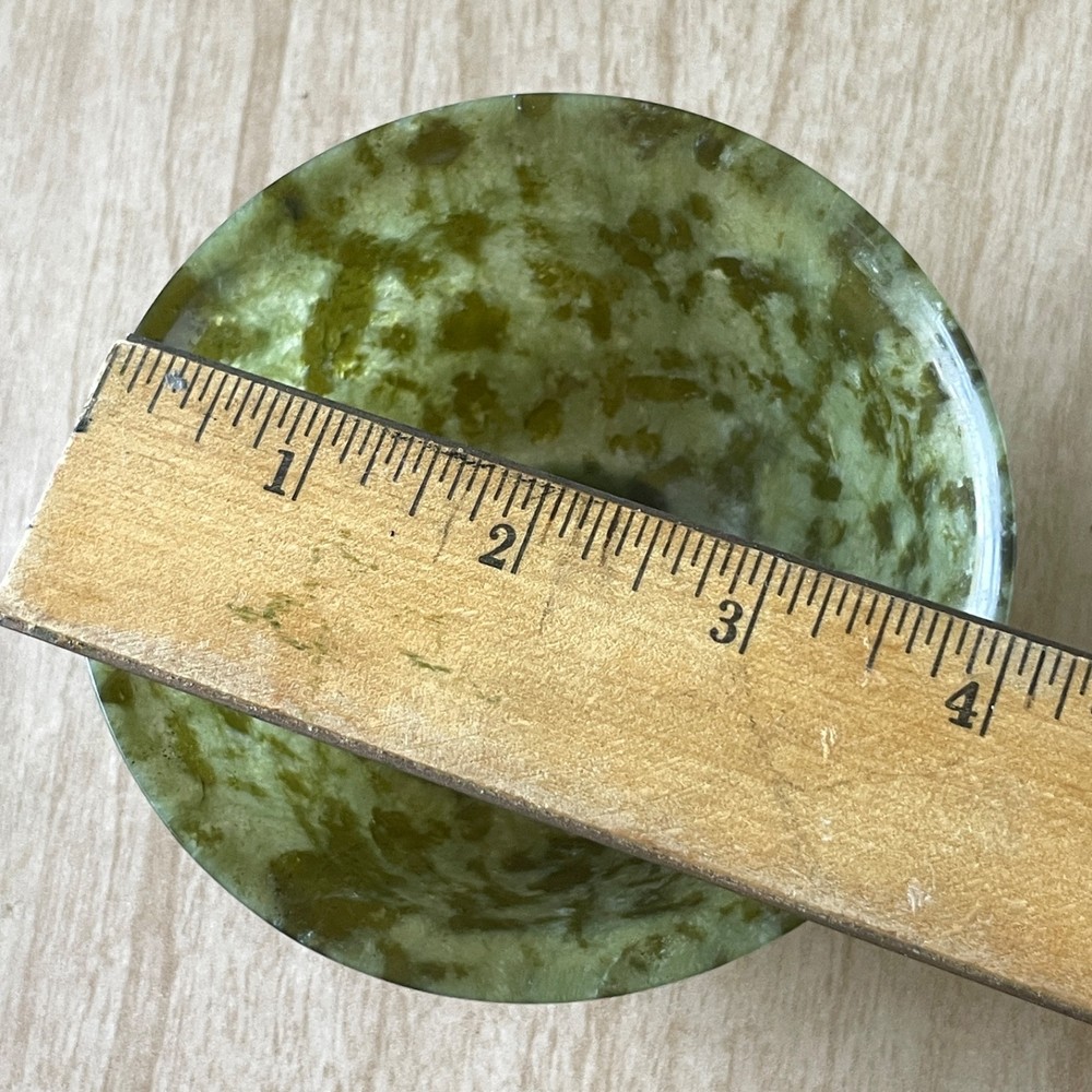 CHINESE Spinach Jade Bowl - 4” diameter