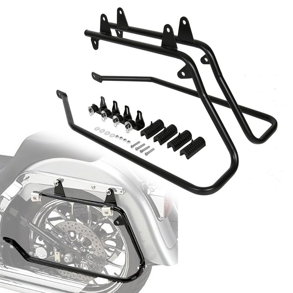Hard Saddlebag Saddle bag Conversion Brackets Fit For Harley Softail w/ Hardware