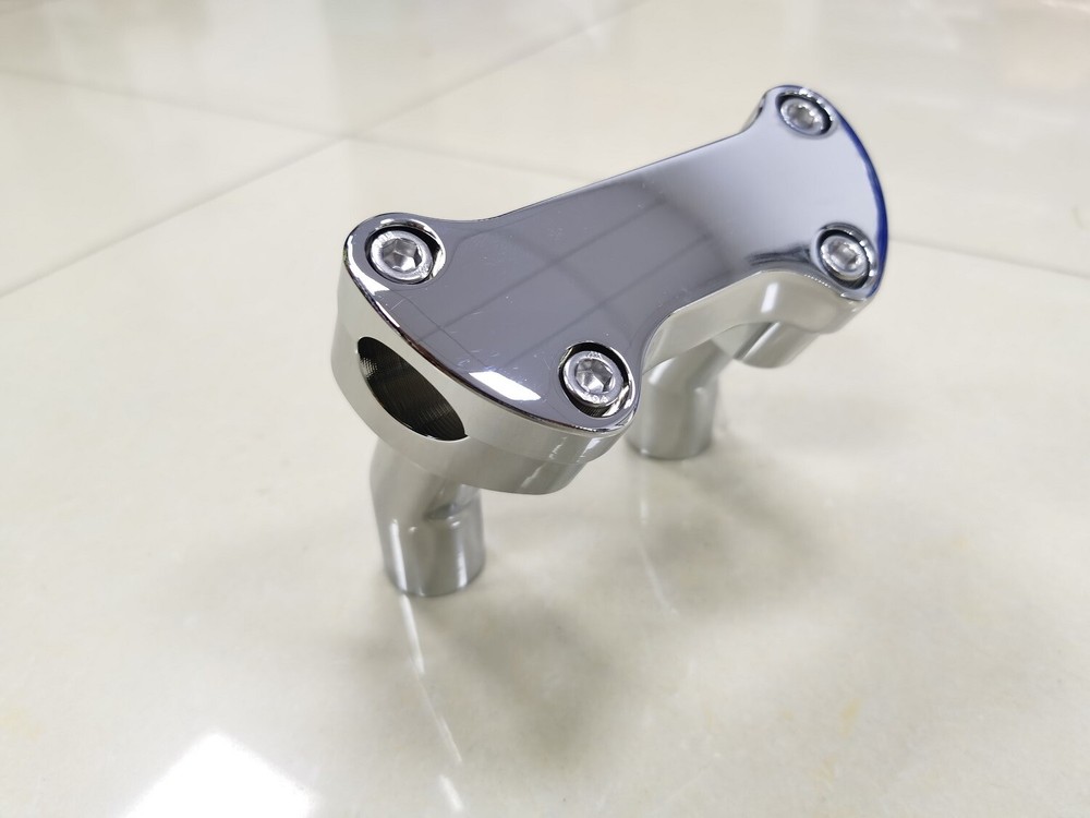Chrome 3.5" Front Handlebar Riser Top Clamp Kit For Harley Dyna Heritage Softail