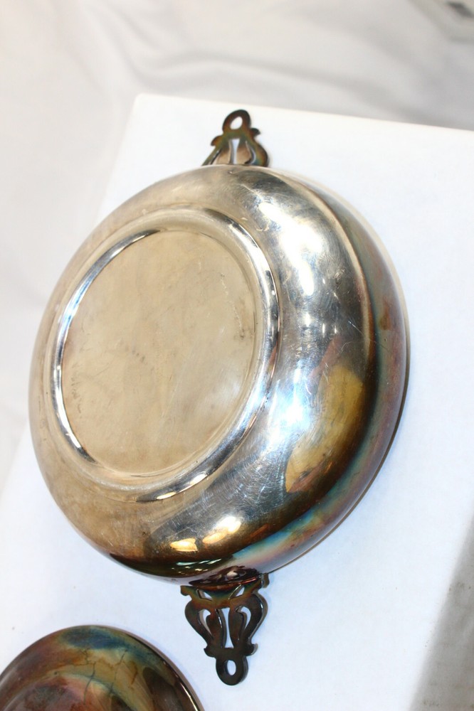 The Sheffield Silver Company Silverplate Covered Serving Dish Anchor Hocking 5"