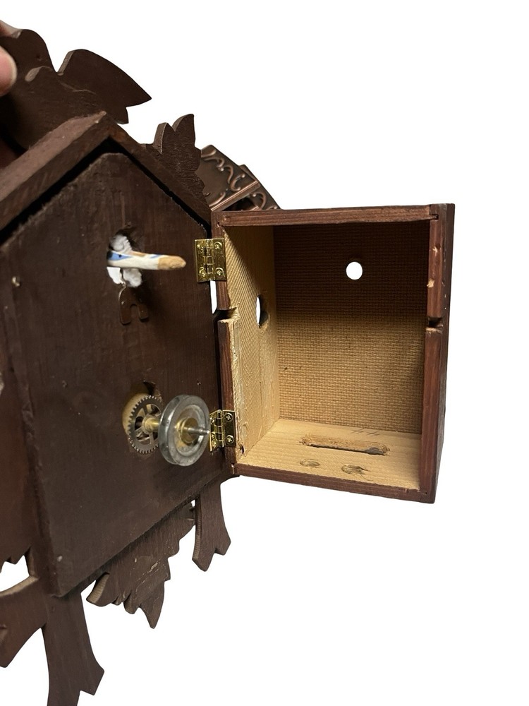 Vintage Germany 1 Day Black Forest Cuckoo Clock Bird Leafs EMPTY NO CLOCK