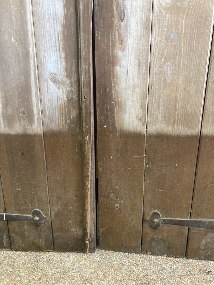 1939 Cyprus Double Doors, Original Hardware, Texas Ranch
