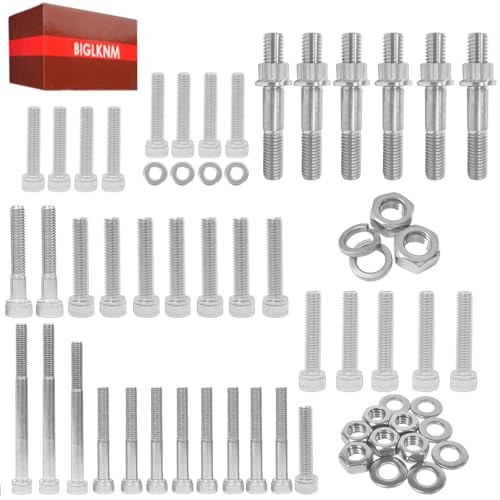 Titanium Cylinder Head Studs Nuts & Engine Bolt Kit Compatible with Yamaha