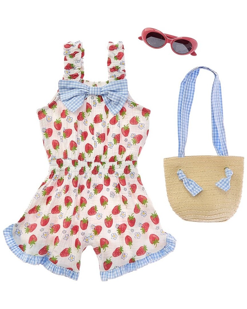 Rachel Zoe 3Pc Romper Set Blue 12M