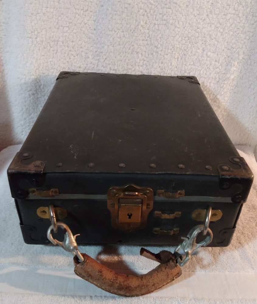 Black Small Suitcase Briefcase Excelsior Case Chest Vintage