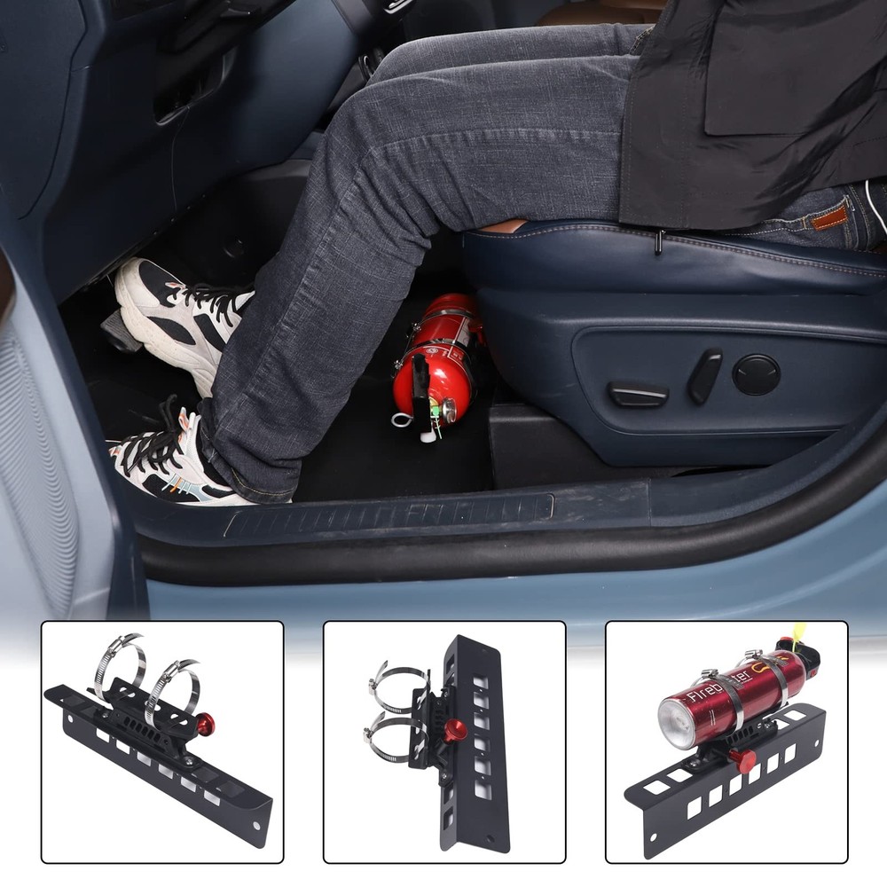 Under Seat Quick Release Roll Bar Fire Extinguisher Mount Bracket with Ford M...
